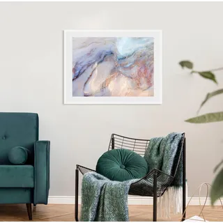 Queence »Mandala« Abstrakt Gemälde Kunst Marmor 1 Stk. tlg. HD Premium Poster-Druck inkl. Holzrahmen,