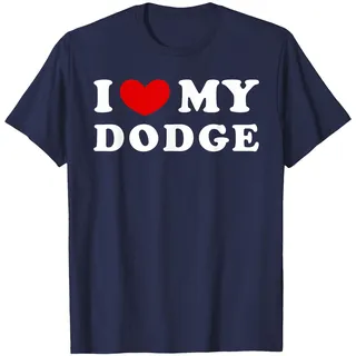 I Love My Dodge, Ich Liebe Meinen Dodge T-Shirt, Herren, Marineblau, L