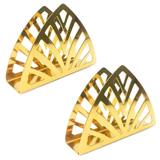 Serviettenhalter, 2 Stücke Einfachheit Rostfreier Stahl Dreieck, errichtete servietten, Für Die Dekoration Von Küche, Küchenarbeitsplatten, Esstische, Gold