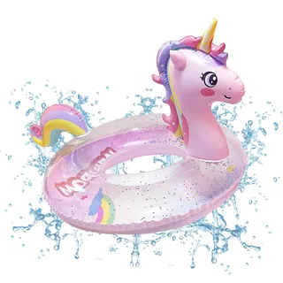 Einhorn Schwimmring, Dwafill Einhorn Schwimmreifen, Schwimmparty, Schwimmtier, Schwimmtiere, Sommer, Strand, Pool, Party (Pastell)