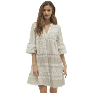 Vero Moda »VMDICTHE 3/4 TUNIC EXP«, mit Volant, beige