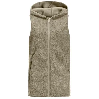 Jack Wolfskin Damen High Curl Long Weste (Größe M, beige)