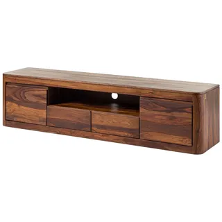 MASSIVMOEBEL24.DE TV-Board Sheesham 200x45x50 walnuss gewachst TORONTO #251 - Braun