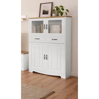 OTTO home Highboard Trinidad 102 x 155 x 37 cm Gelb / Weiß