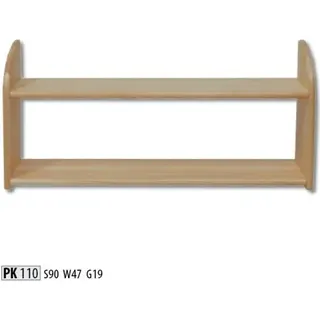 Wandregal Bücherregal Neu Vollholz Kiefer massiv Büroregal Ablage Holz neu - Braun