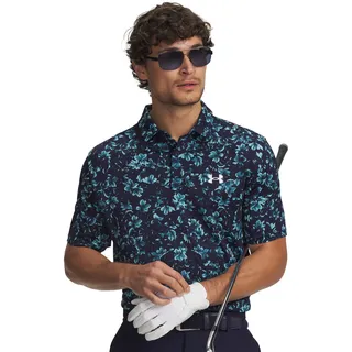 Under Armour Herren Poloshirt Matchplay Printed Polo 6009800-411 M - Midnight Navy/Blue Haze/White - M