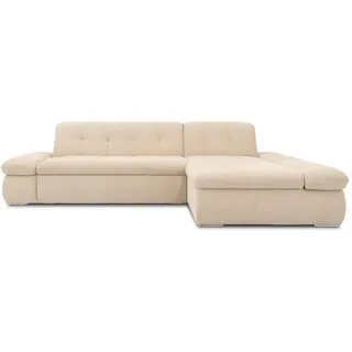 Mid.you Ecksofa , Beige , Metall , Uni , L-Form , 300x172 cm , Made in EU, FSC Mix , Rücken echt , Wohnzimmer, Sofas & Couches, Wohnlandschaften, Ecksofas