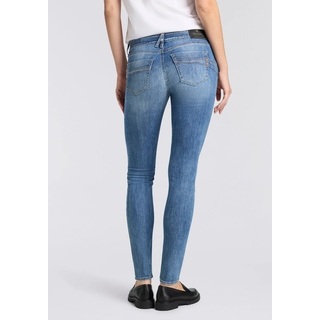 Slim-fit-Jeans HERRLICHER "Touch Slim Denim Light", Damen, Gr. 34, Länge 30, navy blau, Denim/Jeans, Obermaterial: 98% Baumwolle, 2% Elasthan, slim fit lang, Jeans Slim-fit-Jeans, Mid Waist, Topseller