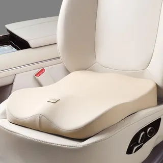 PRELGOSP Autositzkissen, Keilkissen Autositz aus Memory Foam, Ergonomisches Sitzkeilkissen für OrthopäDisch BüRostüHle,Beige
