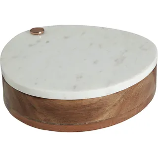 Premier Housewares White Marble/Wood Cheese Knife and Board Set