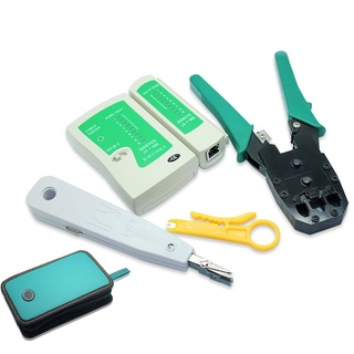 NUZAMAS Ethernet LAN RJ11 RJ45 CAT5 Kabel Tester Netzwerk Analyzer Draht Crimpen Crimper Stripper Tool Kit Stanz-Netzwerk-Tools Set von 4