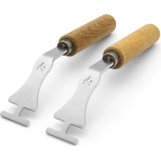 Universal-Griffe | Grillrostheber aus Edelstahl | abnehmbar - robust für alle Grillroste (Stäbe von vorne nach hinten)