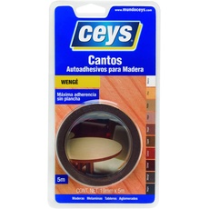 Ceys - Selbstklebende Kanten für Holz - maximale Haftung ohne Bügeleisen - Farbe Wengé - 19 mm x 5 m