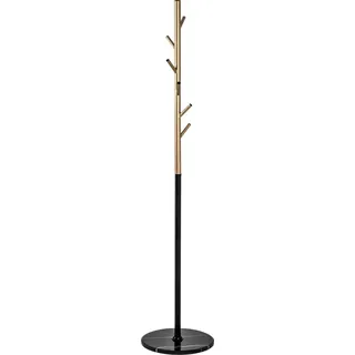 Haku-Möbel Garderobenständer Modern 173 x 37 cm Gold/Schwarz