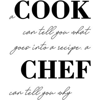 queence Wanddekoobjekt »COOK CHEF«, Stahlschild, Blechschild, Spruch, Witzig, Wanddeko, retro, 20x30cm, schwarz