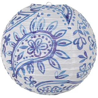 Logbuch-Verlag Lampion aus Papier blau weiß Maritime Dekoration zum Aufhängen Garten Papierlampion 30 x 30 x 30 cm
