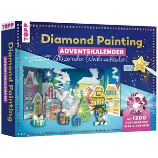 Frechverlag Diamond Painting Adventskalender Glitzerndes Weihnachtsdorf