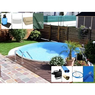 Stahlwandpool IBIZA ALL INKLUSIV Rundbecken / Rundpool 1,20 m hoch Folie 0,6 oder 0,8 mm