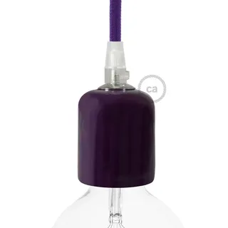 Creative Cables Keramik E27 Lampenfassung Set - Violet - One Size