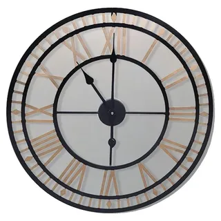 Wanduhr, 80*80cm, runde Form, Metallmaterial, geräuschloser Sweep-Mechanismus, wandmontiert