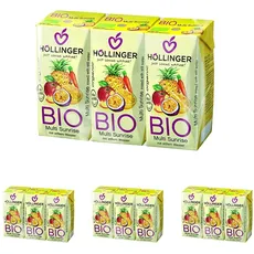 Höllinger BIO Schulsaft Multi Sunrise 3x200ml, 600 ml (Packung mit 4)