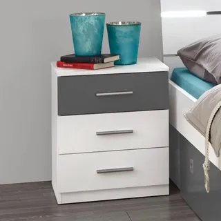 Schlafkontor Nachtkommode »Mars« mit 3 Schubkästen, weiß