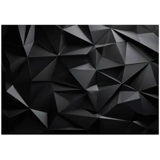 WallArena Fototapete 3D Abstrakt Schwarz 250x175 cm