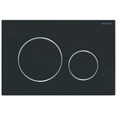 Bild Sigma20 Betätigungsplatte schwarz matt lackiert/easy-to-clean beschichtet/hochglanz verchromt