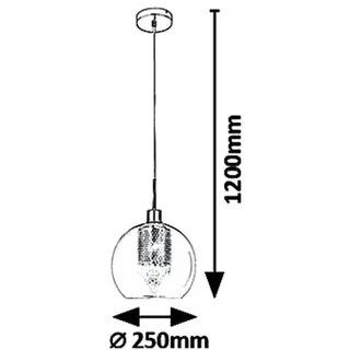 Rabalux 6495 Pendelleuchte 1 Spot Philana, E27, gold, Kugel-rund, Modern, ø250mm - Gold