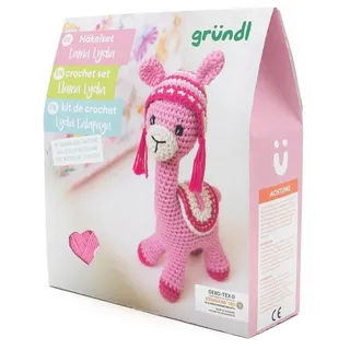 Gründl Häkelset Lama Lydia Rosa 18 cm 6 St.
