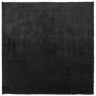 Beliani Shaggy-Teppich Evren 200/200 cm , Schwarz , Kunststoff , Quadratisch , 200x200 cm , Teppiche und Böden, Teppiche, Hochflorteppiche & Shaggys