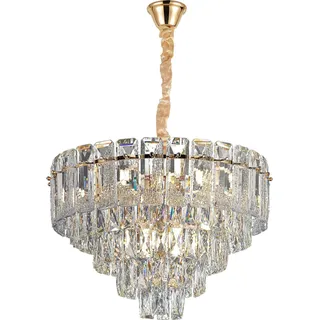 TOOLIGHT Hängelampe Mit Kristallen G056-Cp 50Cm 50Cm Gold - Gold