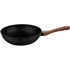 BerlingerHaus WOK GRANITE FRY 28cm BERLINGER HAUS BH-1719 EBONY ROSEWOOD, Pfanne + Kochtopf, Schwarz