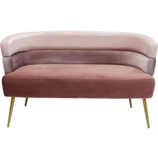 Kare Design Sofa Sandwich Rosa, 2-Sitzer, Wohnzimmer, Samt, Modern, Sofa klein, Couch, 64x125x64cm