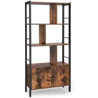 VASAGLE Bücherregal braun, schwarz 74,0 x 30,0 x 154,5 cm