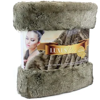 Gözze Wolf Kuscheldecke 150 x 200 cm Grau