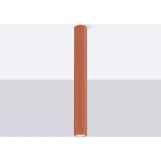 Plafond KARBON 60 roter Ocker 1xGU10 10W Aluminium 60x6.5x6.5cm Sollux Lighting - Rot