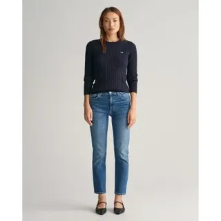 Gant für Damen. 4100196 Blaue Slim Fit-Jeans am Knöchel (28), Lässig, Baumwolle, Denim