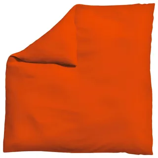 Schlafgut Bettdeckenbezug , Dunkelorange , Textil , Uni , 200x200 cm , Textiles Vertrauen - Oeko-Tex®, AZO-frei, Bsci, Oeko-Tex® Standard 100, Oeko-Tex® Made IN Green , pflegeleicht, atmungsaktiv, bügelleicht, schadstoffgeprüft, weiche und anschmiegsame Oberfläche, bio , Heimtextilien, Bettwäsche & Leintücher, Bettwäsche, Übergrößen-Bettwäsche