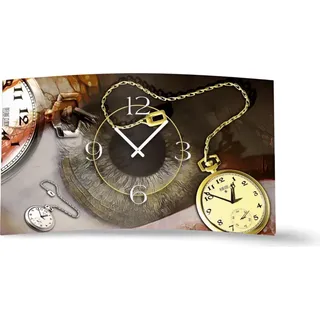 Digital Designer Art Taschenuhr Designer Wanduhr modernes Wanduhren Design leise kein ticken DIXTIME 3DS-0352 - Grau