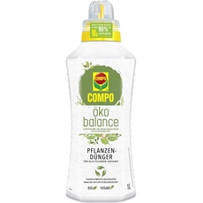 COMPO öko balance Pflanzdünger, Für alle Pflanzen geeignet, Auch ideal als Tomatendünger, Bio-Dünger, Vegan, 1 Liter