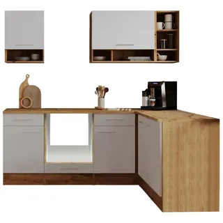 Respekta Winkelküche L-Form 220 x 172 cm Weiß