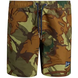 Superdry Vintage Varsity Badeshorts - Outline Camo Dark - XL