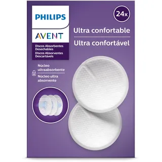 Philips Avent Disposable Breast Pads, SCF254/24 Pack of 24, Transparant