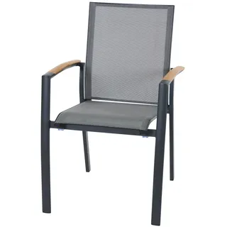 Siena Garden Stapelsessel Velia 61,5 x 56 x 87 cm anthrazit