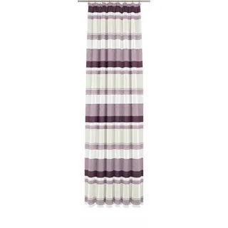 Vorhang WIRTH "Novara" Gr. 3, lila, B:135cm H:225cm, Jacquard, Baumwolle, Polyacryl, Polyester, Gardinen, Vorhang