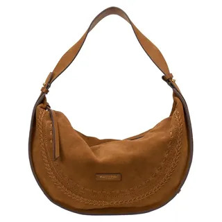 Marc O'Polo Leder Schultertasche Aayda Hobo Bag Burnt Tobacco braun - Braun
