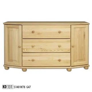 Kommode Sideboard Echtholz Neu Anrichte Schrank JVmoebel - Beige