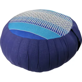 Feines Asianliving Thai Meditationskissen 40x17cm Sitzkissen Rund Blau Ozean Thai Kissen Meditation Matte Matratze Kapok 301-E07 - Bunt