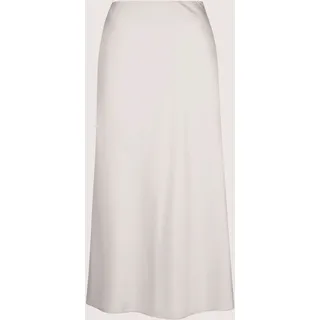 Midirock MADELEINE "Midirock Midi Satinrock für elegante Anlässe", Damen, Gr. 44, weiß (perlweiß), Obermaterial: 100% Polyester PES., Modern, normal, Röcke Midirock, Satin